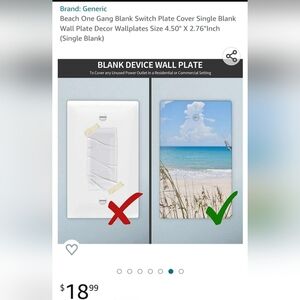 3/$20 New Coastal Beach Wall Switch Plate Cover